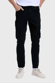 Jeans Hombre Cargo Negro