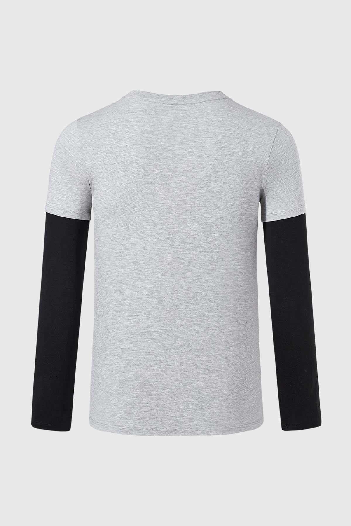 Polera Niño Doble Manga Básica