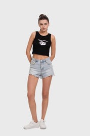 Polera Mujer Bordado Negro