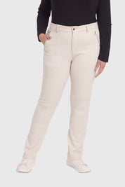 Pantalón Mujer Con Bolsillos Arena