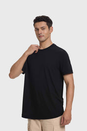 Polera Hombre Long Fit Básica Negro