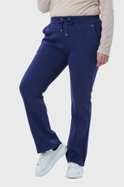 Pantalón Buzo Mujer Flare Clásico Azul