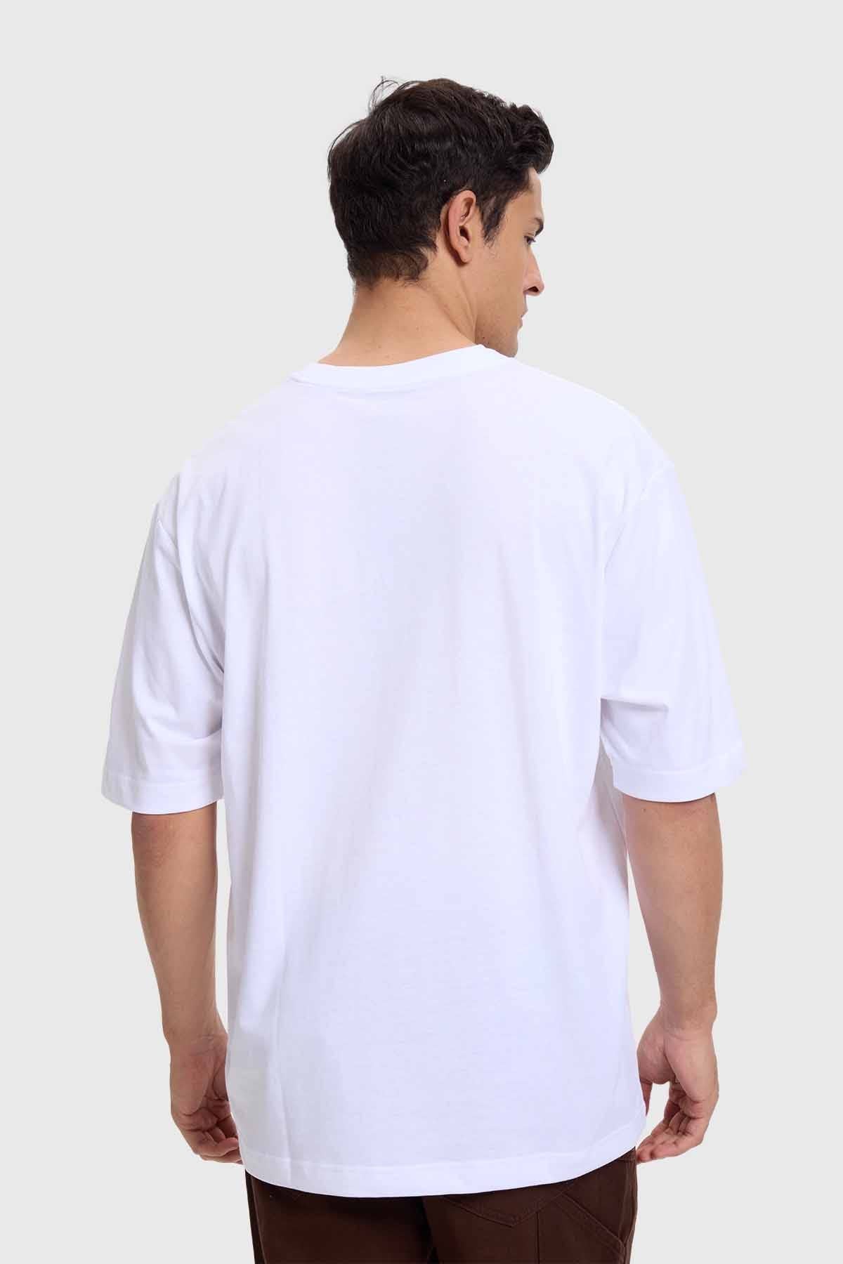 Polera Hombre Print Blanco