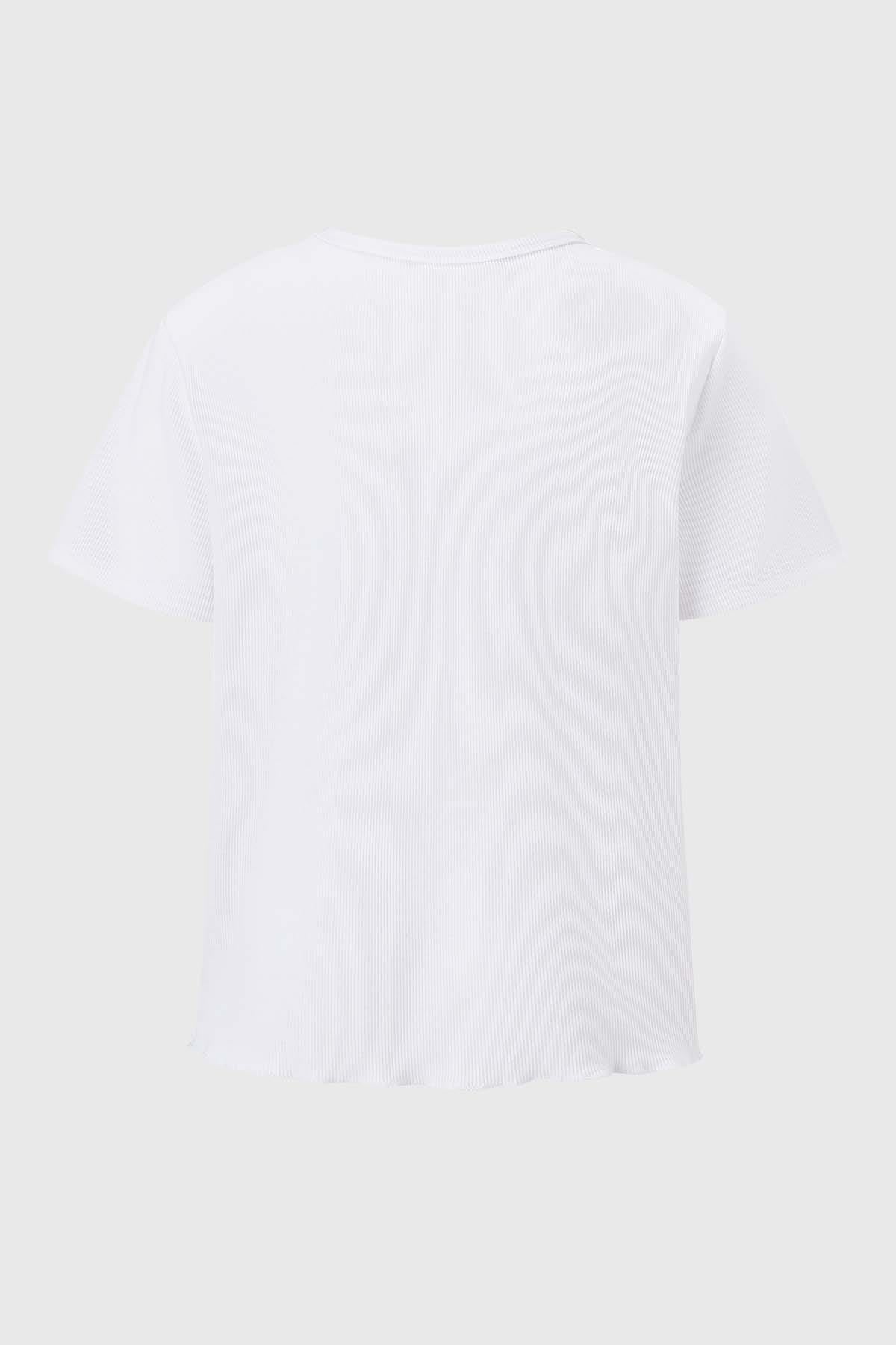 POLERA NIÑA RIB CROP CRUDO