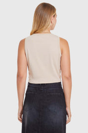 Polera Mujer Top Cut Out Costado Nude