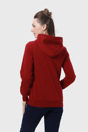 Polerón Mujer Hoodie Burdeo