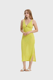 Vestido Mujer Tejido Verde