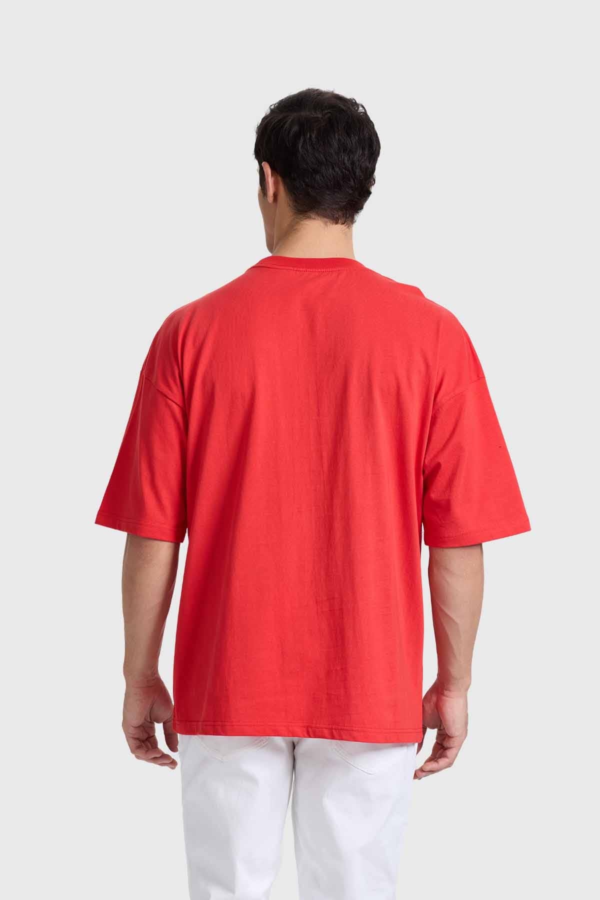 Polera Hombre Oversize Rojo