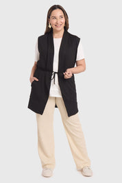 SWEATER MUJER CINTURA CASUAL NEGRO