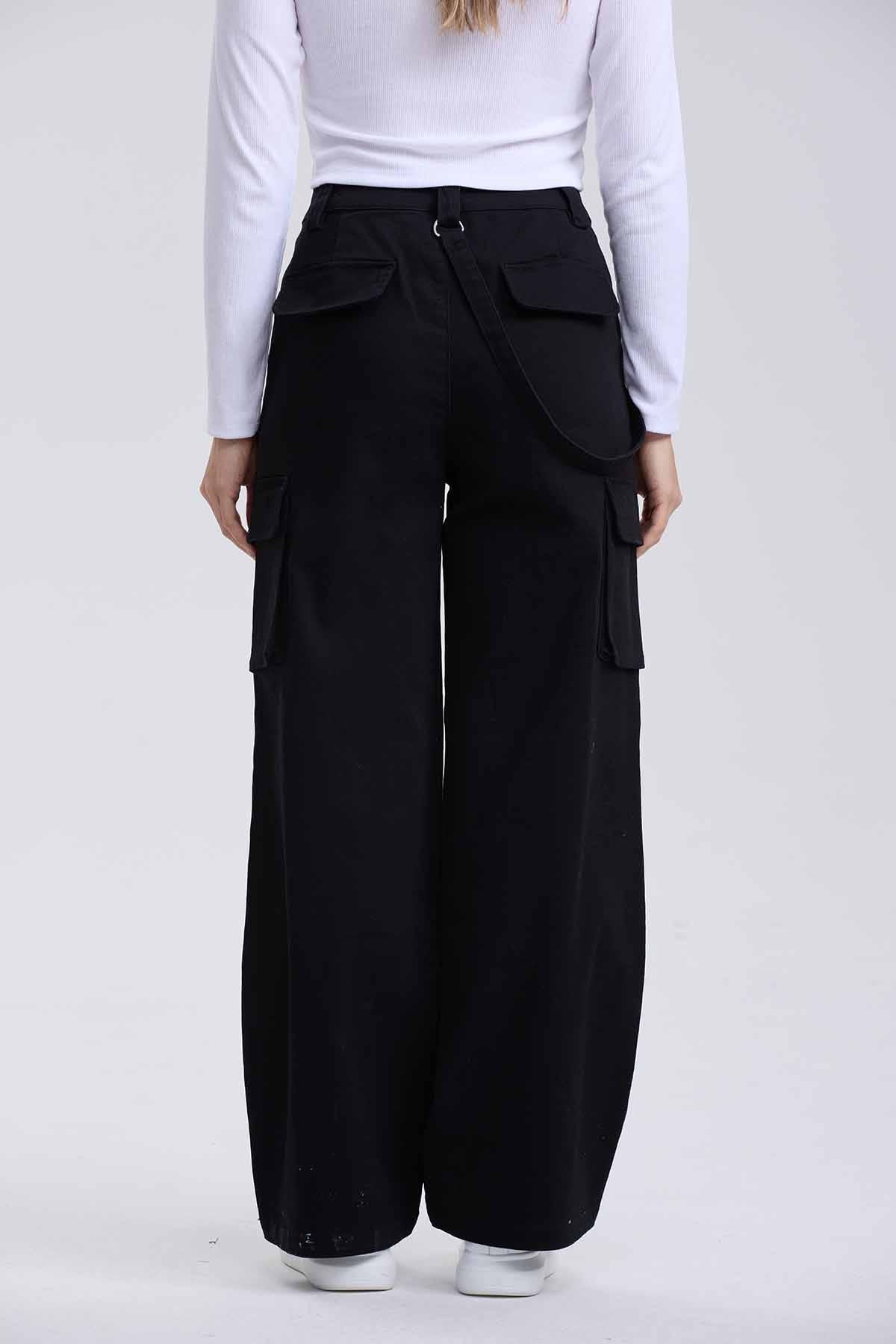 Pantalón Mujer Cargo Negro
