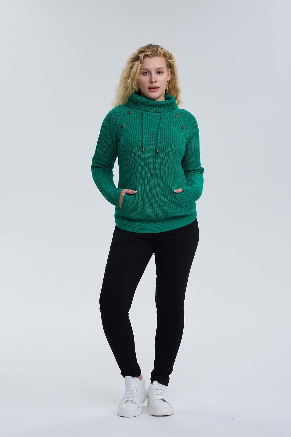 Sweater Mujer Tejido Verde