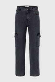 Jeans Niño Cargo Calce Recto Gris