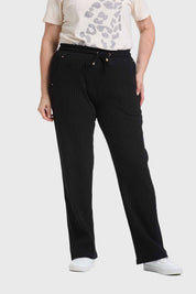 Pantalón Buzo Mujer Con Cordones Negro