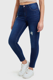 Jeans Skinny Mujer Lia Azul