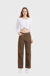 Jeans Mujer Recto Verde