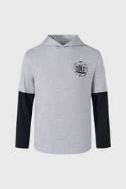 Polera Niño Doble Manga Gris