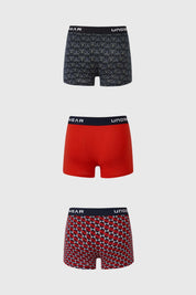 Boxer Hombre Tripack Rojo