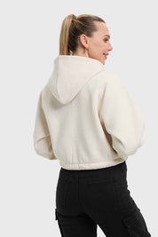 Polerón Mujer Crop Crudo