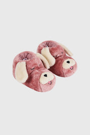 Pantufla Niña Perro Rosa