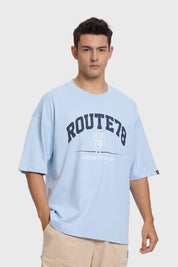Polera Hombre College Celeste