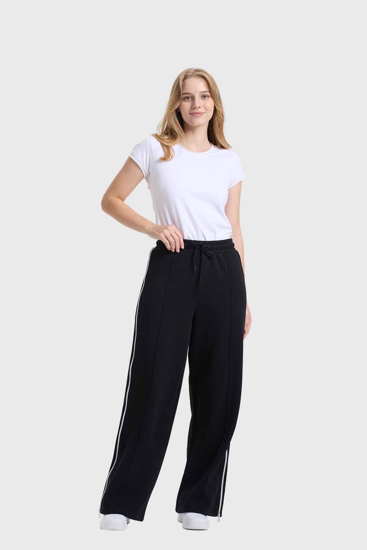 Pantalón Buzo Mujer Cierre Negro