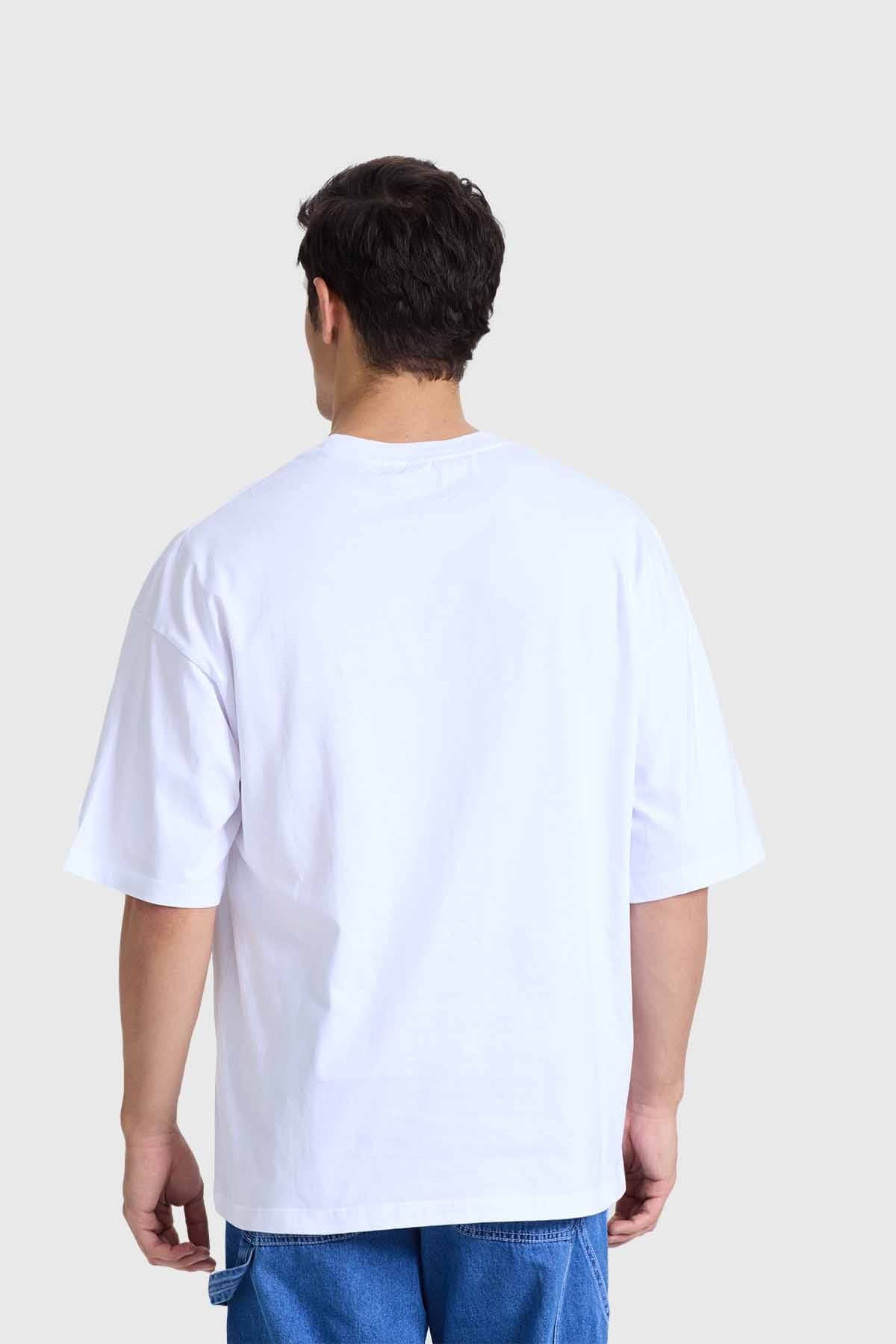 Polera Hombre Oversize Blanco