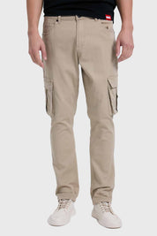 JEANS HOMBRE CARGO LISO BEIGE