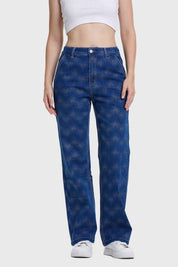 Jeans Mujer Recto Azul