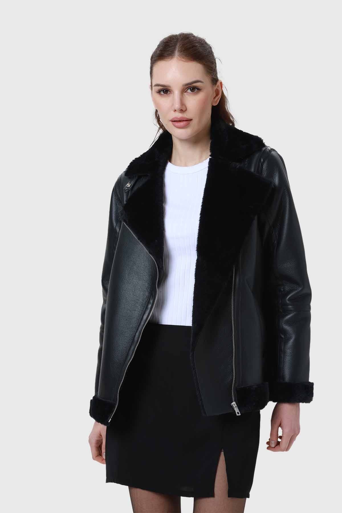 CHAQUETA MUJER AVIADOR NEGRO II