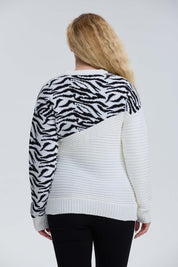 Sweater Mujer Print Crudo