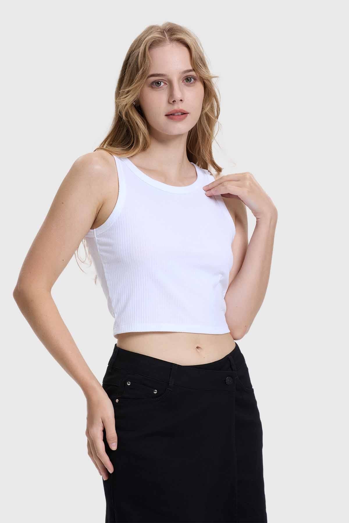 POLERA MUJER SUDADERA BLANCO