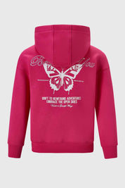 POLERÓN NIÑA OVERSIZE PRINT ROSADO