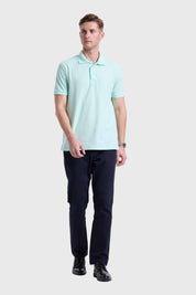 Polera Hombre Piqué Básica Verde