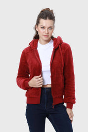 Polar Mujer Peludo Burdeo