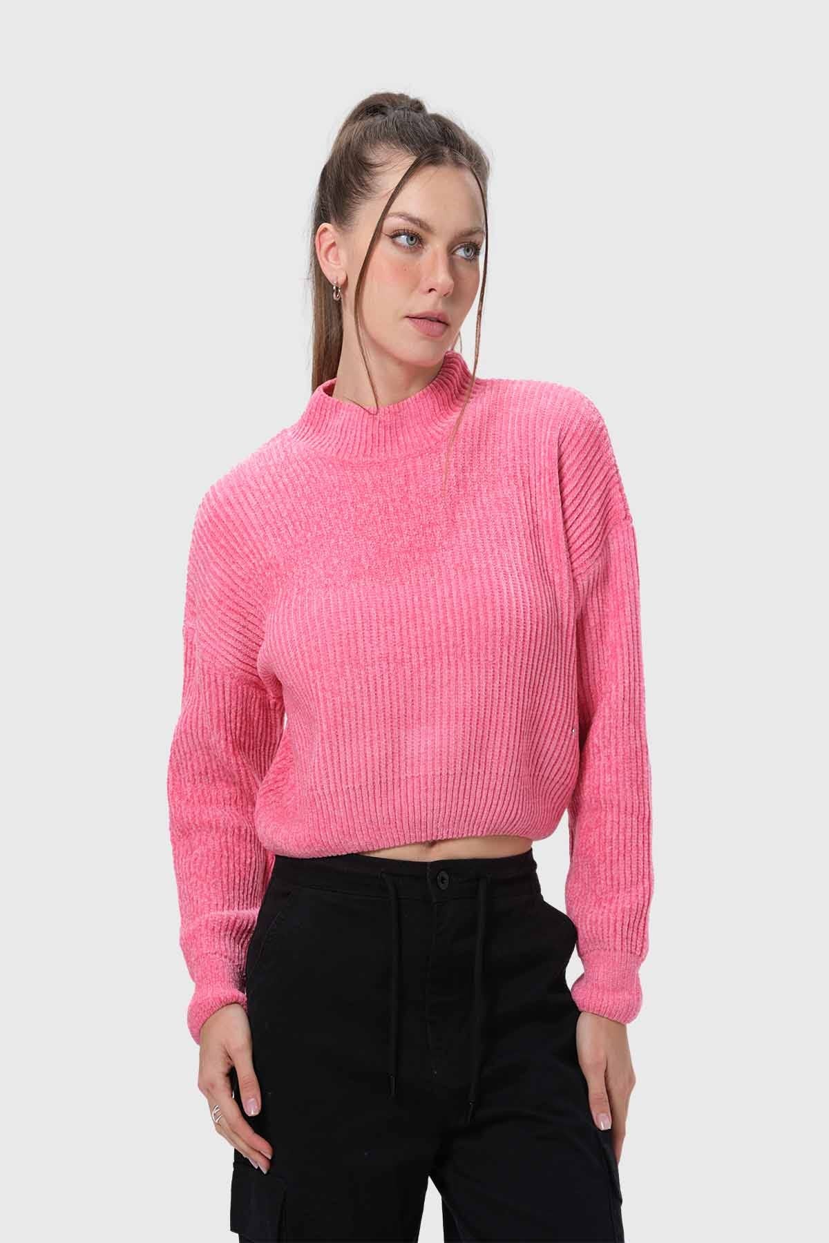 Sweater Mujer Chenille Rosado