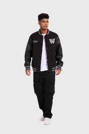Chaqueta Hombre Varsity Negro
