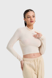 Polera Mujer Glitter Crudo
