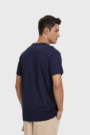 Polera Hombre Print Acid Wash Azul