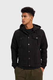 Chaqueta Hombre Con Gorro Negro