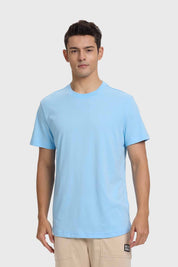Polera Hombre Long Fit Básica Celeste