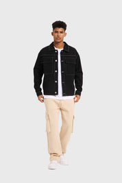 CHAQUETA HOMBRE JUVENIL CON BOLSILLO NEGRO