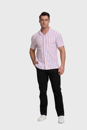 Camisa Hombre Rayas Rojo