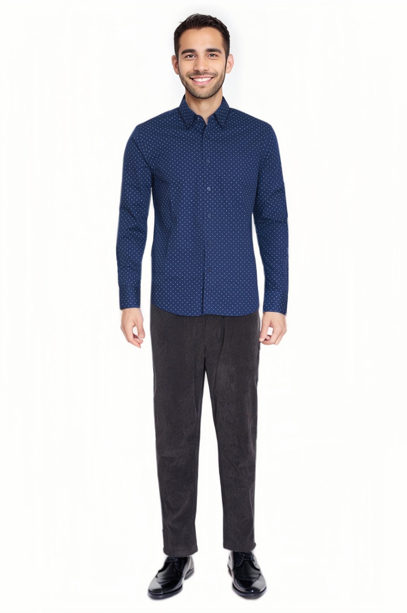 Camisa Hombre Print Azul