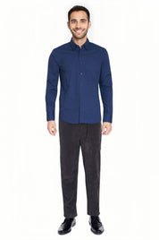 Camisa Hombre Print Azul