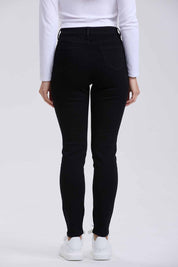 Jeans Mujer Skinny Con Polar Negro