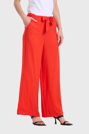 Pantalón Mujer Palazzo Pretina Naranjo