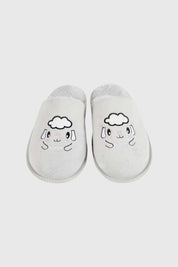 Pantufla Mujer Polar Animales Gris
