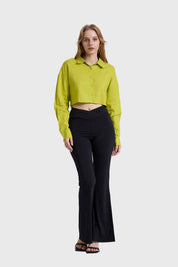 Blusa Mujer Cropped Verde