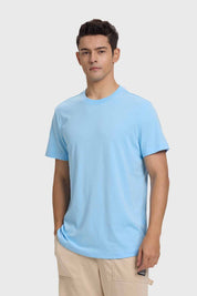Polera Hombre Long Fit Básica Celeste