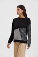 Polera Mujer Cortes Block Gris